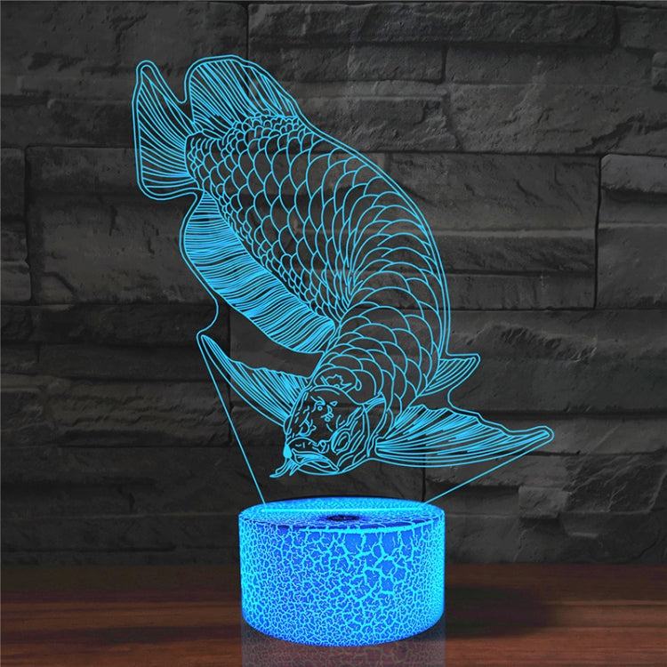 Fish Shape 3D Colorful LED Vision Light Table Lamp, 16 Colors Remote Control Version - free shipping - PMC TechLife - Order now!