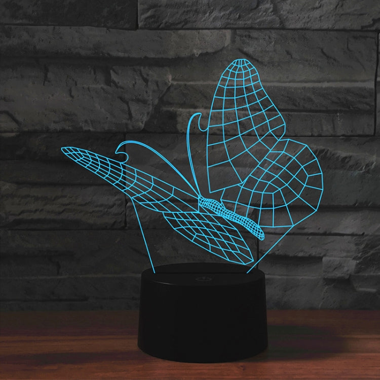 Butterfly Shape 3D Colorful LED Vision Light Table Lamp, Crack Touch Version - Novelty Lighting by PMC TechLife | Online Shopping South Africa | PMC TechLife | Buy Now Pay Later Mobicred