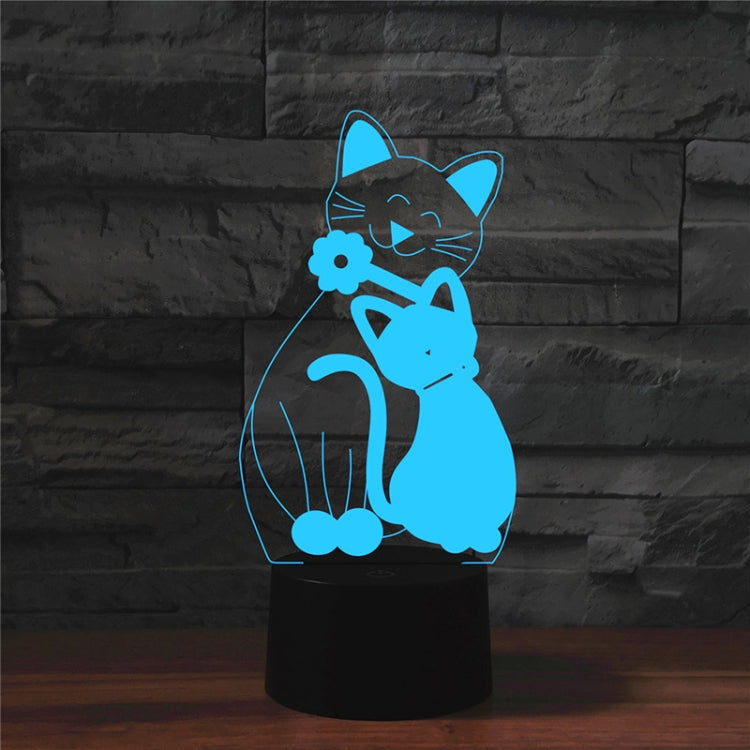 Cat Shape 3D Colorful LED Vision Light Table Lamp, Crack Remote Control Version - Novelty Lighting by PMC TechLife | Online Shopping South Africa | PMC TechLife | Buy Now Pay Later Mobicred
