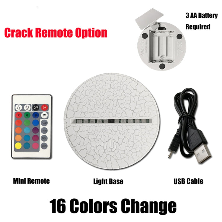 Playing Football Shape 3D Colorful LED Vision Light Table Lamp, Crack Remote Control Version - Novelty Lighting by PMC TechLife | Online Shopping South Africa | PMC TechLife | Buy Now Pay Later Mobicred