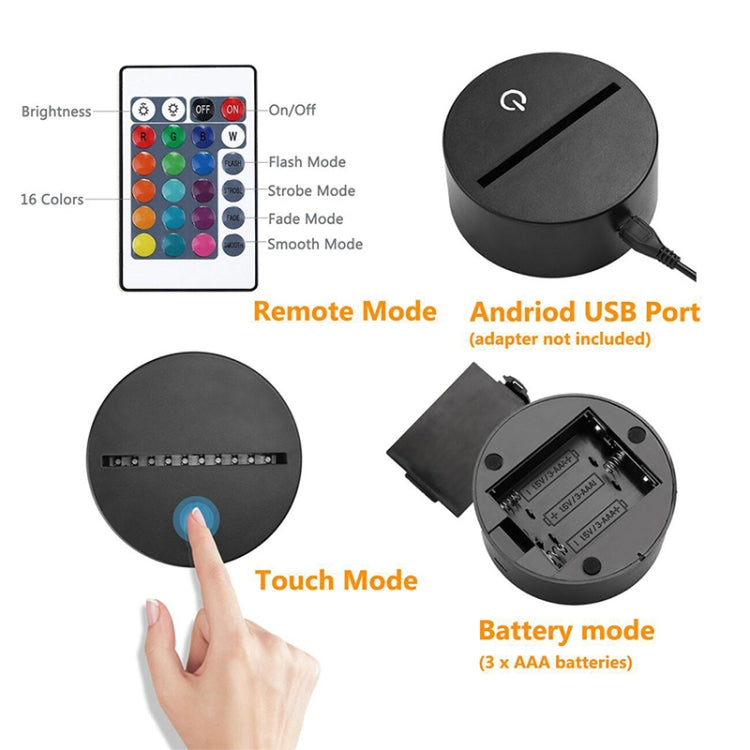 Saturn Shape 3D Colorful LED Vision Light Table Lamp, 16 Colors Remote Control Version - free shipping - PMC TechLife - Order now!