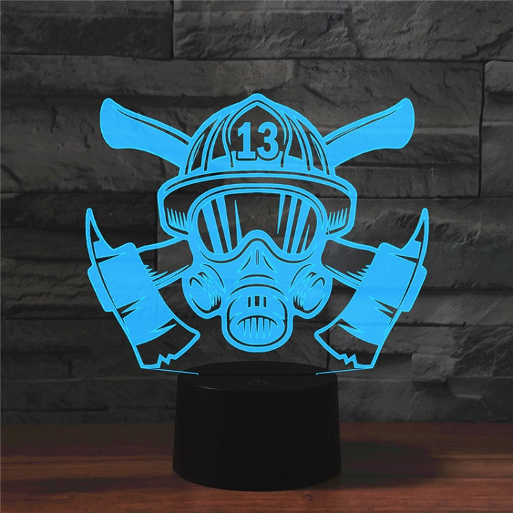 Fire Fighting Shape 3D Colorful LED Vision Light Table Lamp, Charging Touch Version - Novelty Lighting by PMC TechLife | Online Shopping South Africa | PMC TechLife | Buy Now Pay Later Mobicred