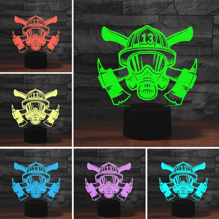 Fire Fighting Shape 3D Colorful LED Vision Light Table Lamp, Charging Touch Version - Novelty Lighting by PMC TechLife | Online Shopping South Africa | PMC TechLife | Buy Now Pay Later Mobicred