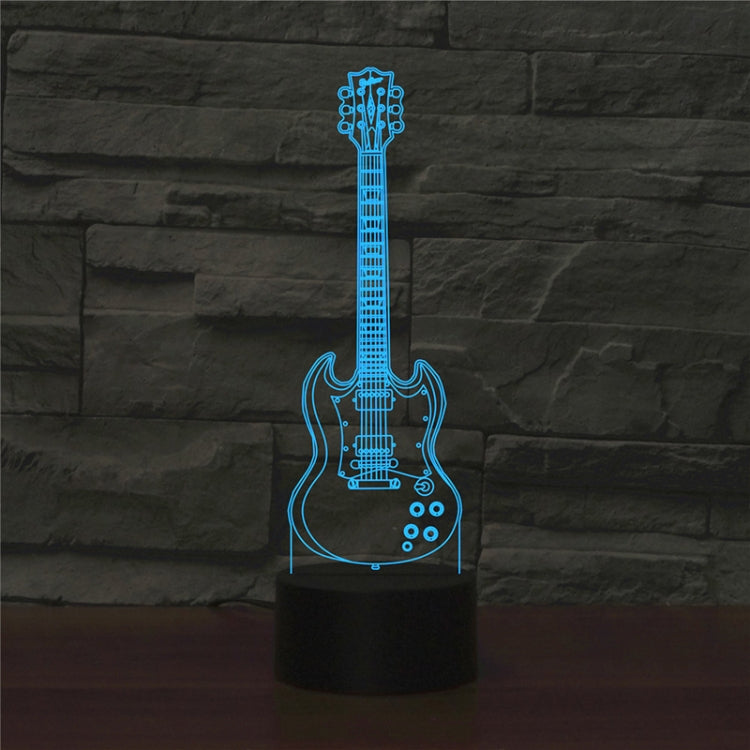 Five-string Guitar Shape 3D Colorful LED Vision Light Table Lamp, Charging Touch Version - Novelty Lighting by PMC TechLife | Online Shopping South Africa | PMC TechLife | Buy Now Pay Later Mobicred