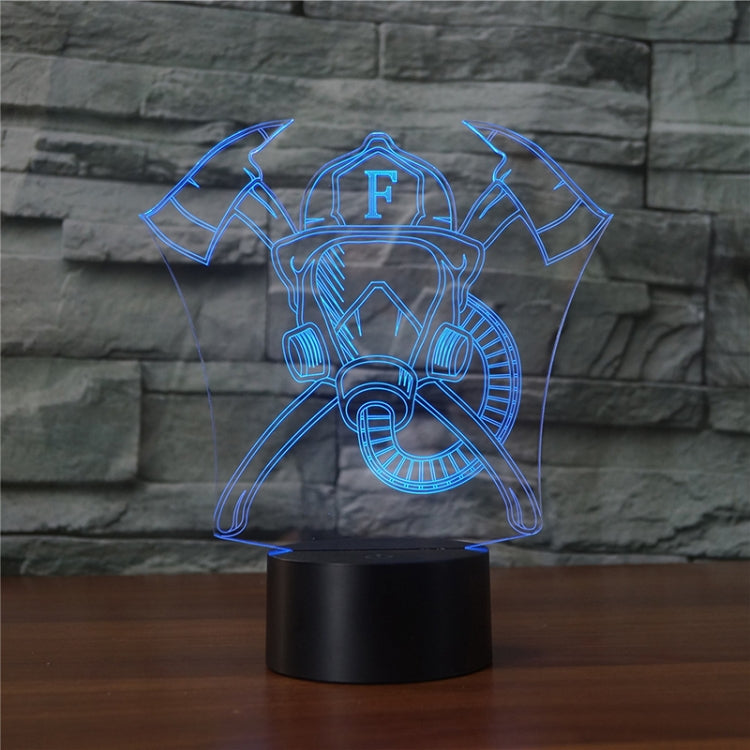 Fire Mask Shape 3D Colorful LED Vision Light Table Lamp, Charging Touch Version - Novelty Lighting by PMC TechLife | Online Shopping South Africa | PMC TechLife | Buy Now Pay Later Mobicred