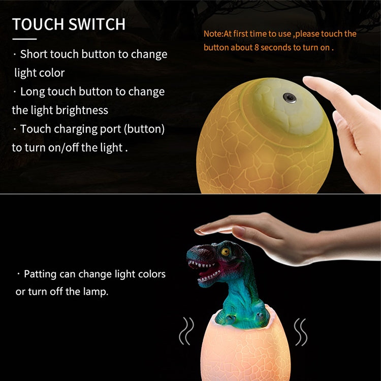 Tyrannosaurus Shape Creative Touch 3D Decorative Night Light, 3-color Patting Version - Night Lights by PMc TechLife | Online Shopping South Africa | PMc TechLife | Buy Now Pay Later Mobicred
