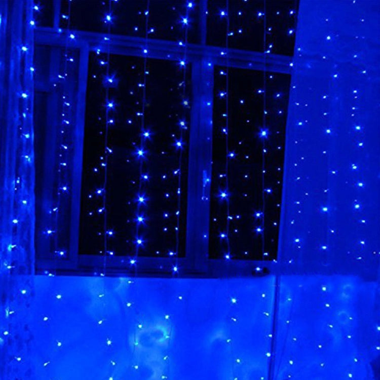 3m(Length) x 3m(Height) Blue Light LED Decoration Light, 300 LEDs Curtain String Light with End Joint & Multi-function Controller & Memory Waterproof, EU Plug, AC 220V(Blue Light) - Holiday Lights by PMc TechLife | Online Shopping South Africa | PMc TechLife | Buy Now Pay Later Mobicred