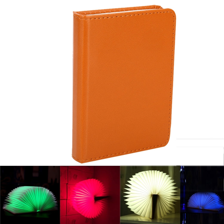 Foldable Pages RGB + Warm White Light Book Shape LED Light , Creative Portable USB Charging Big Size Night Light(Brown) - Night Lights by PMc TechLife | Online Shopping South Africa | PMc TechLife | Buy Now Pay Later Mobicred
