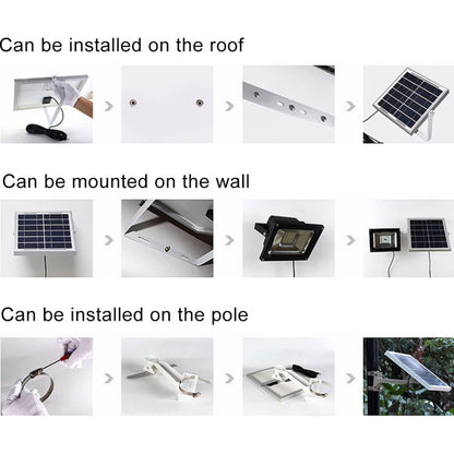 10W 100 LEDs IP67 Waterproof Solar Power Flood Light with Remote Control - Solar Lights by PMC Jewellery | Online Shopping South Africa | PMC Jewellery | Buy Now Pay Later Mobicred