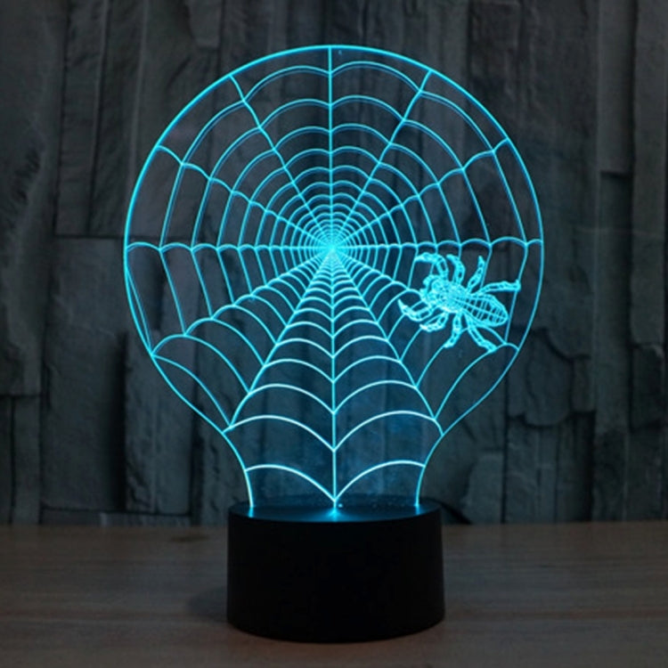 Cobweb Style 3D Touch Switch Control LED Light , 7 Colour Discoloration Creative Visual Stereo Lamp Desk Lamp Night Light - Novelty Lighting by PMC TechLife | Online Shopping South Africa | PMC TechLife | Buy Now Pay Later Mobicred