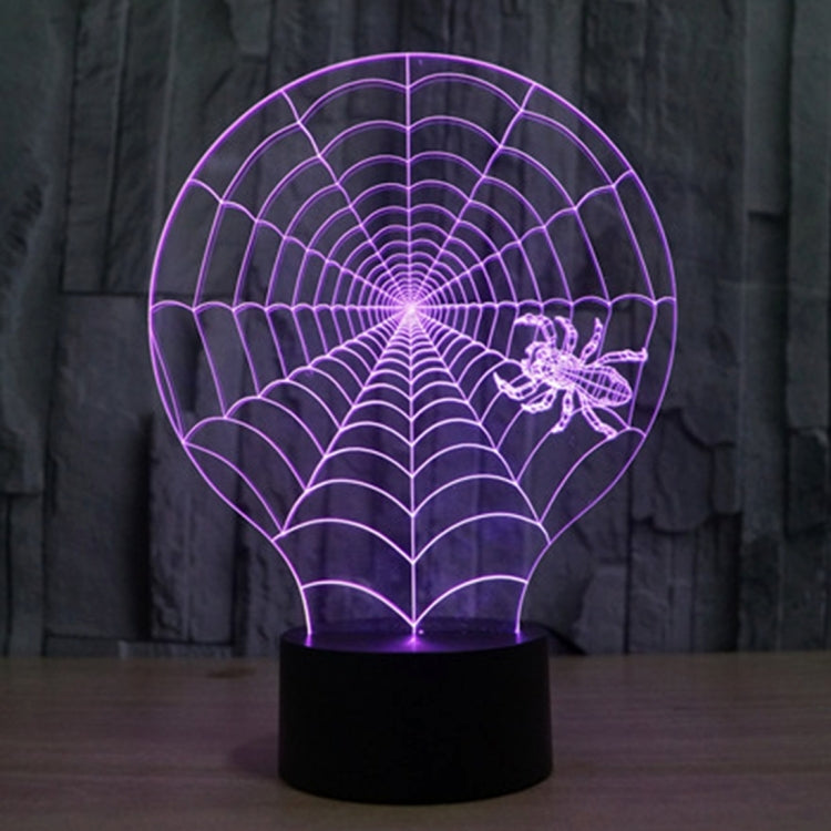 Cobweb Style 3D Touch Switch Control LED Light , 7 Colour Discoloration Creative Visual Stereo Lamp Desk Lamp Night Light - Novelty Lighting by PMC TechLife | Online Shopping South Africa | PMC TechLife | Buy Now Pay Later Mobicred