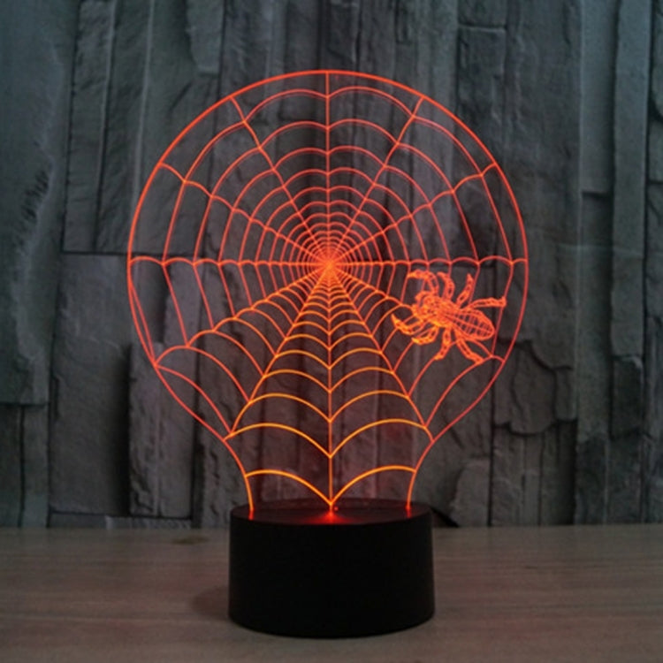 Cobweb Style 3D Touch Switch Control LED Light , 7 Colour Discoloration Creative Visual Stereo Lamp Desk Lamp Night Light - Novelty Lighting by PMC TechLife | Online Shopping South Africa | PMC TechLife | Buy Now Pay Later Mobicred