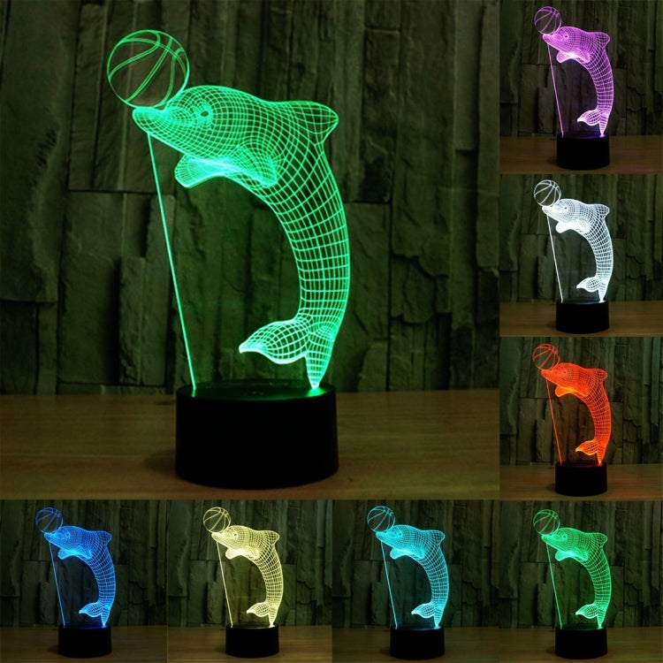 Dolphin Heading the Ball Style 3D Touch Switch Control LED Light , 7 Color Discoloration Creative Visual Stereo Lamp Desk Lamp Night Light - Novelty Lighting by PMC TechLife | Online Shopping South Africa | PMC TechLife | Buy Now Pay Later Mobicred
