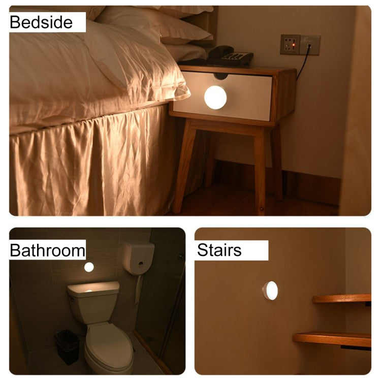 R10 USB Charging LED PIR Sensor Night Light , 4000K Emergency Light Cabinet Lamp, Sensor Distance: about 3m, DC 4.5V(Yellow) - Sensor LED Lights by PMC TechLife | Online Shopping South Africa | PMC TechLife | Buy Now Pay Later Mobicred
