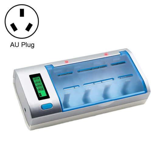 AC 100-240V 4 Slot Battery Charger for AA & AAA & C / D Size Battery, with LCD Display, AU Plug - Charger & Converter by PMC Jewellery | Online Shopping South Africa | PMC Jewellery | Buy Now Pay Later Mobicred