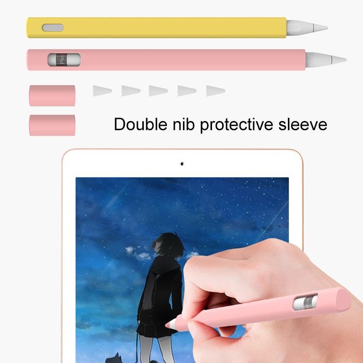 LOVE MEI For Apple Pencil 2 Triangle Shape Stylus Pen Silicone Protective Case Cover(Fluorescent Green) - Pencil Accessories by LOVE MEI | Online Shopping South Africa | PMC TechLife | Buy Now Pay Later Mobicred