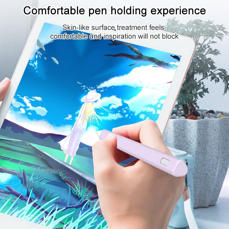 LOVE MEI For Apple Pencil 1 Triangle Shape Stylus Pen Silicone Protective Case Cover (Grey) - Pencil Accessories by LOVE MEI | Online Shopping South Africa | PMC TechLife