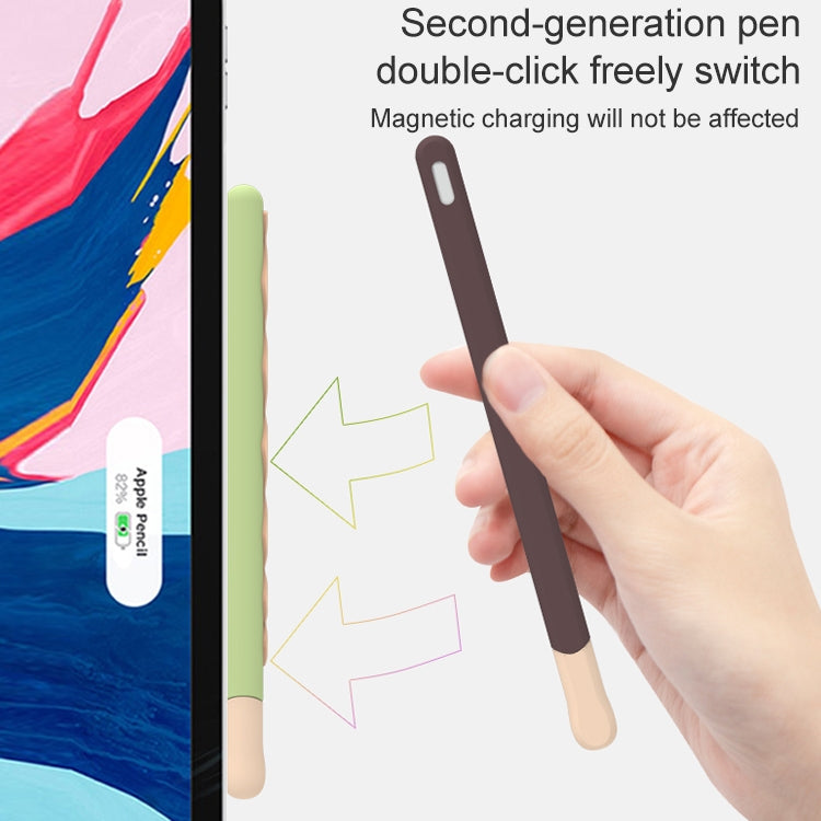LOVE MEI For Apple Pencil 1 Stripe Design Stylus Pen Silicone Protective Case Cover(Pink) - free shipping - PMC TechLife - Order now!