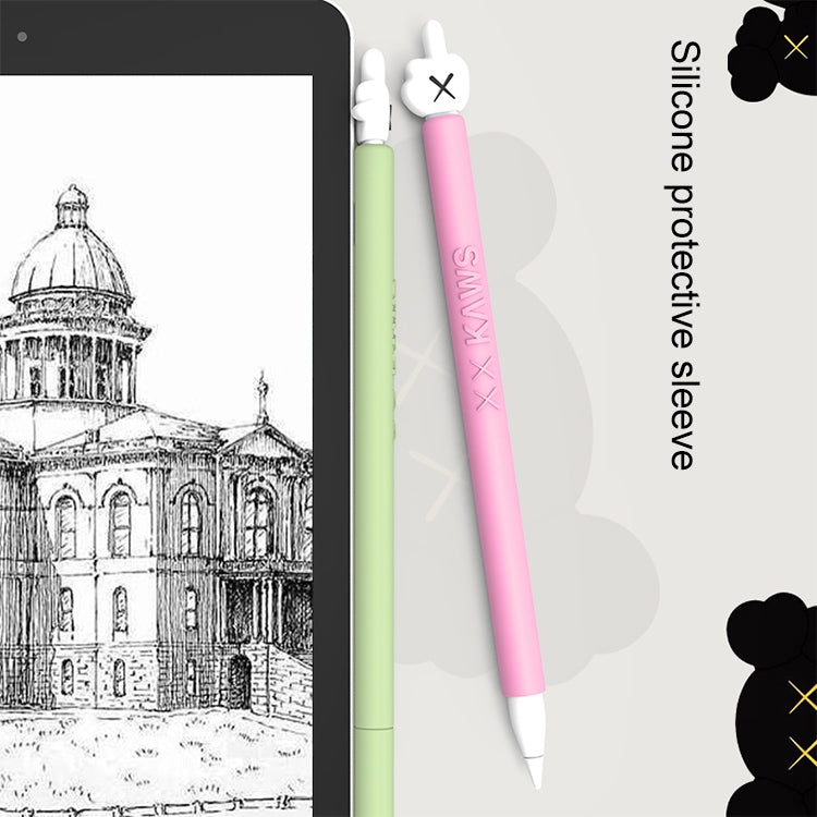 LOVE MEI For Apple Pencil 2 Middle Finger Shape Stylus Pen Silicone Protective Case Cover (Black) - free shipping - PMC TechLife - Order now!