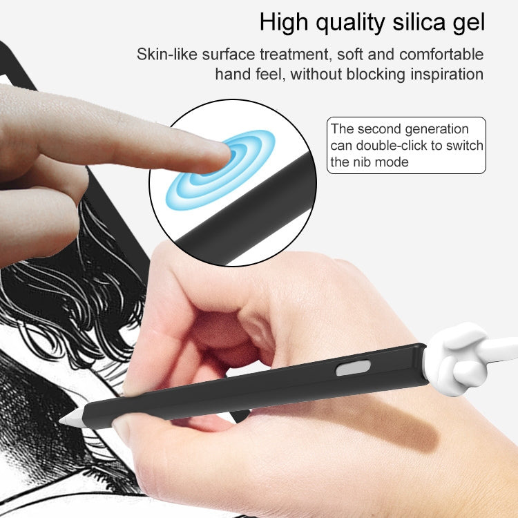 LOVE MEI For Apple Pencil 1 Middle Finger Shape Stylus Pen Silicone Protective Case Cover (Blue) - Pencil Accessories by LOVE MEI | Online Shopping South Africa | PMC TechLife | Buy Now Pay Later Mobicred