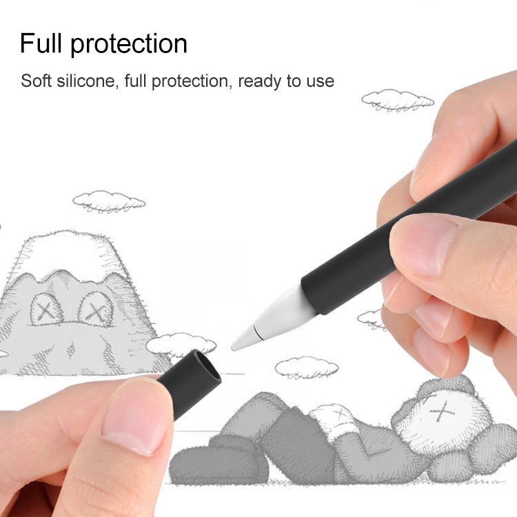 LOVE MEI For Apple Pencil 1 Middle Finger Shape Stylus Pen Silicone Protective Case Cover (Purple) - Pencil Accessories by LOVE MEI | Online Shopping South Africa | PMC Jewellery | Buy Now Pay Later Mobicred