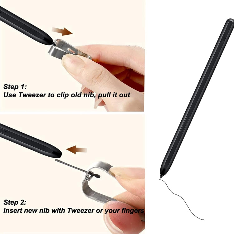 For Samsung Galaxy Z Fold5 / Fold4 / Fold3 4 in 1 Stylus Pen Replacement Pencil Tips (Black) - Pencil Accessories by PMc TechLife | Online Shopping South Africa | PMc TechLife | Buy Now Pay Later Mobicred