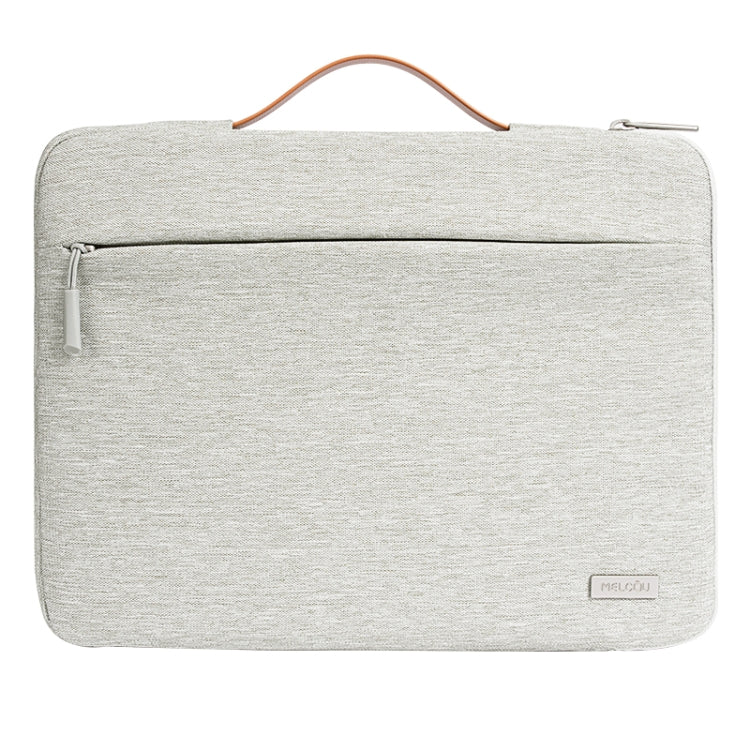 For 16 inch Laptop Zipper Waterproof  Handheld Sleeve Bag (Beige White) - 13.3 inch by PMC TechLife | Online Shopping South Africa | PMC TechLife | Buy Now Pay Later Mobicred