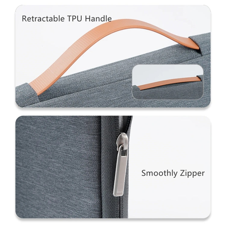 For 16 inch Laptop Zipper Waterproof  Handheld Sleeve Bag (Green) - 13.3 inch by PMC TechLife | Online Shopping South Africa | PMC TechLife | Buy Now Pay Later Mobicred