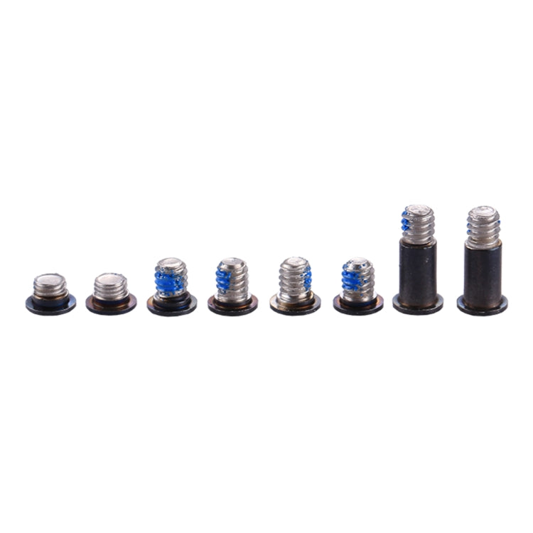 8 in 1 for Macbook 12 inch A1534 Computer Case Bottom Cover Screws (2 Long + 6 Short)(Black) - Screws by PMc TechLife | Online Shopping South Africa | PMc TechLife | Buy Now Pay Later Mobicred