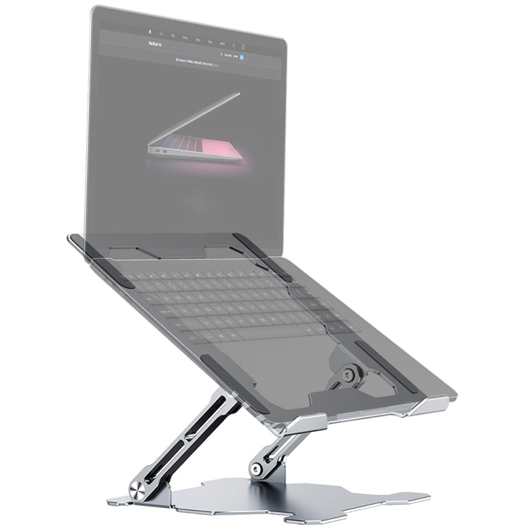 R-JUST HZ09 Mechanical Lifting Adjustable Laptop Holder (Silver) - MacBook Holder by R-JUST | Online Shopping South Africa | PMC TechLife | Buy Now Pay Later Mobicred
