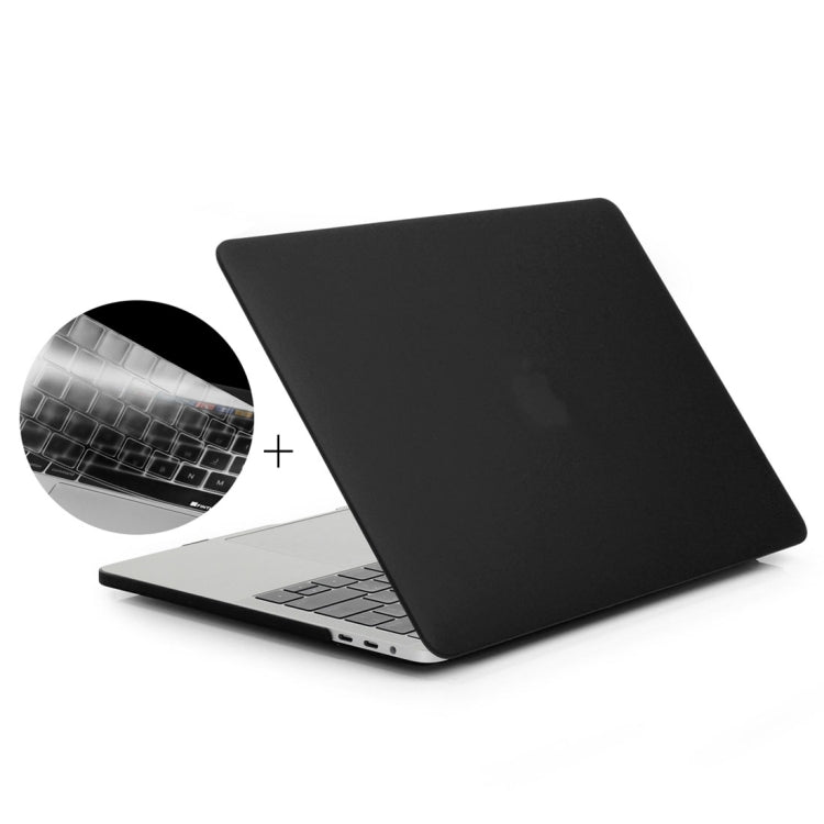 ENKAY Hat-Prince 2 in 1 Frosted Hard Shell Plastic Protective Case + Europe Version Ultra-thin TPU Keyboard Protector Cover for 2016 MacBook Pro 13.3 Inch without Touch Bar (A1708) (Black) - MacBook Pro Cases by ENKAY | Online Shopping South Africa | PMC Jewellery | Buy Now Pay Later Mobicred