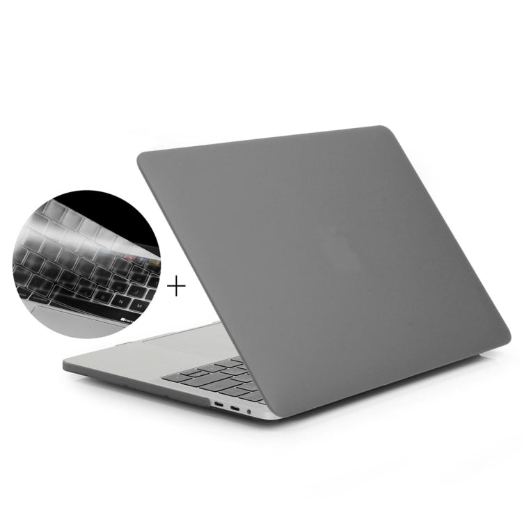 ENKAY Hat-Prince 2 in 1 Frosted Hard Shell Plastic Protective Case + Europe Version Ultra-thin TPU Keyboard Protector Cover for 2016 MacBook Pro 13.3 Inch without Touch Bar (A1708) (Grey) - MacBook Pro Cases by ENKAY | Online Shopping South Africa | PMC Jewellery | Buy Now Pay Later Mobicred