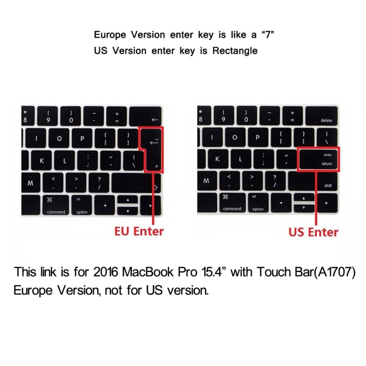 ENKAY Hat-Prince 2 in 1 Crystal Hard Shell Plastic Protective Case + Europe Version Ultra-thin TPU Keyboard Protector Cover for 2016 MacBook Pro 15.4 Inch with Touch Bar (A1707) (Red) - MacBook Pro Cases by ENKAY | Online Shopping South Africa | PMC Jewellery | Buy Now Pay Later Mobicred