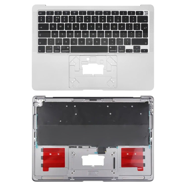 For Macbook Air 13 2020 M1 A2337 C-side Cover + UK Edition Key Board (Silver) - Bottom Cover by PMC Jewellery | Online Shopping South Africa | PMC Jewellery