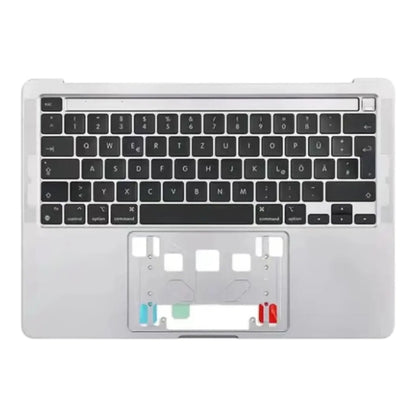 For Macbook Pro 13 inch 2021 A2338 C-side Cover + UK Edition Key Board (Silver) - Bottom Cover by PMC Jewellery | Online Shopping South Africa | PMC Jewellery