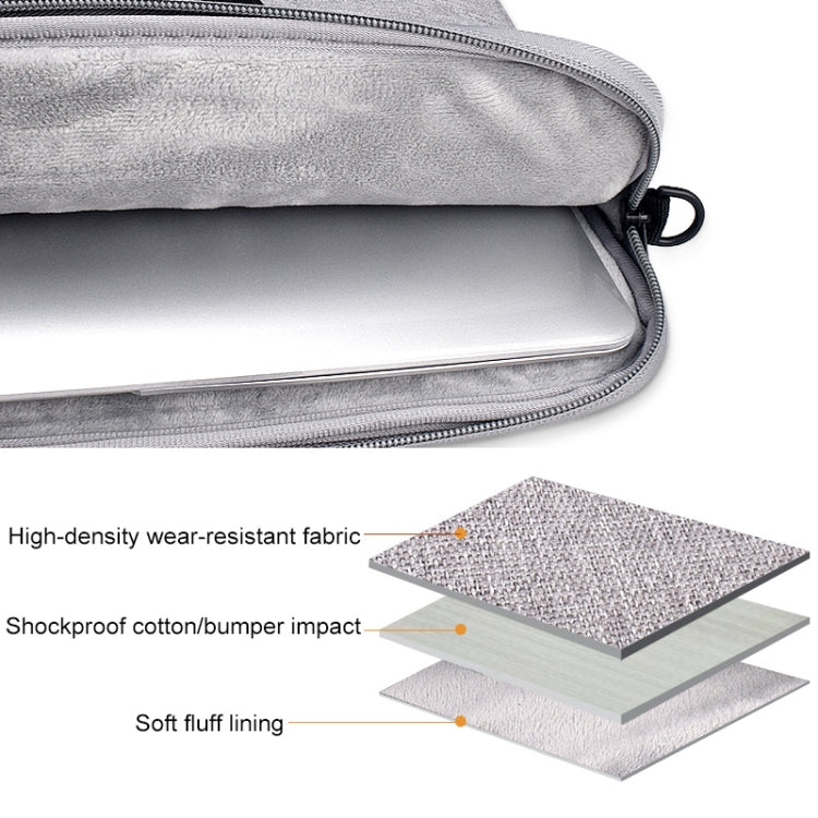 ST03S 14.1 inch Double Side Pockets Wearable Oxford Cloth Soft Handle Portable Laptop Tablet Bag(Grey) - 14.1 inch by PMC Jewellery | Online Shopping South Africa | PMC Jewellery | Buy Now Pay Later Mobicred