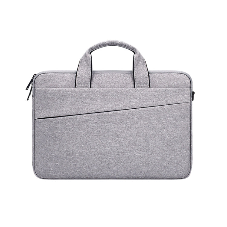 ST03S 15.4 inch Double Side Pockets Wearable Oxford Cloth Soft Handle Portable Laptop Tablet Bag(Grey) - 15 inch by PMC Jewellery | Online Shopping South Africa | PMC Jewellery | Buy Now Pay Later Mobicred