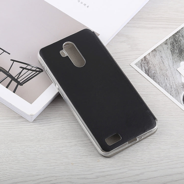 Litchi Texture Horizontal Flip Transparent TPU + Leather Case for LEAGOO M9 Pro(Black) - More Brand by LEAGOO | Online Shopping South Africa | PMC Jewellery | Buy Now Pay Later Mobicred