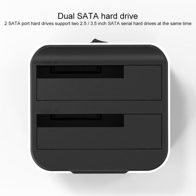 Blueendless 2.5 / 3.5 inch SATA USB 3.0 2 Bay Hard Drive Dock (US Plug) - HDD Enclosure by Blueendless | Online Shopping South Africa | PMC Jewellery | Buy Now Pay Later Mobicred