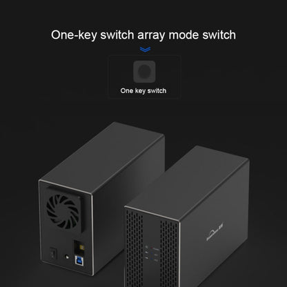 Blueendless Type-C / USB-C Interface 3.5 inch 2 Bay RAID Combination Array HDD External Enclosure (AU Plug) - HDD Enclosure by Blueendless | Online Shopping South Africa | PMC Jewellery | Buy Now Pay Later Mobicred