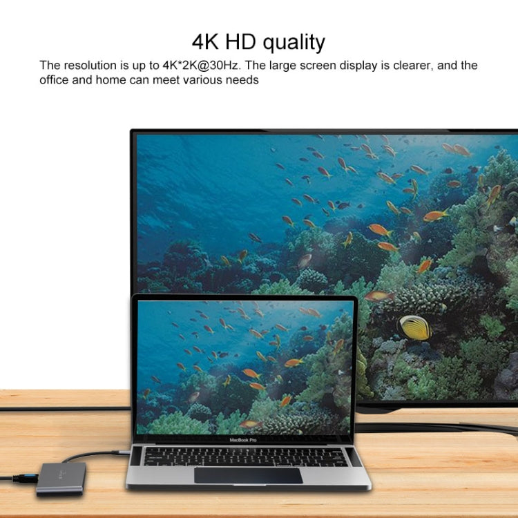 Blueendless 6 In 1 Multi-function Type-C / USB-C HUB Expansion Dock M.2 NGFF Solid State Drive - free shipping - PMC Jewellery - Order now!