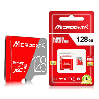 MICRODATA 128GB Class10 Red and Grey TF(Micro SD) Memory Card - Micro SD Card by MiCRODATA | Online Shopping South Africa | PMC Jewellery | Buy Now Pay Later Mobicred