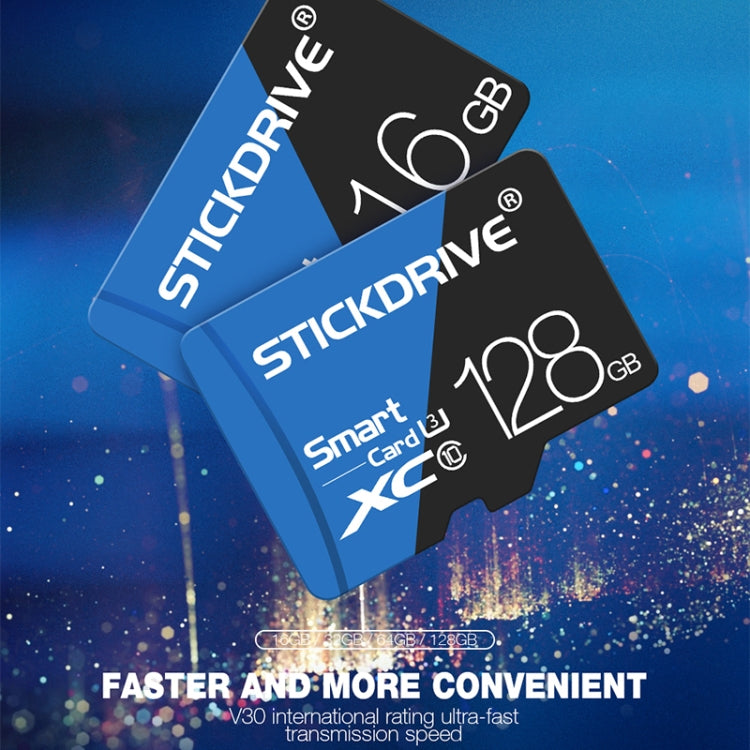 STICKDRIVE 128GB High Speed U3 Blue and Black TF(Micro SD) Memory Card - Micro SD Card by STICKDRIVE | Online Shopping South Africa | PMC Jewellery | Buy Now Pay Later Mobicred