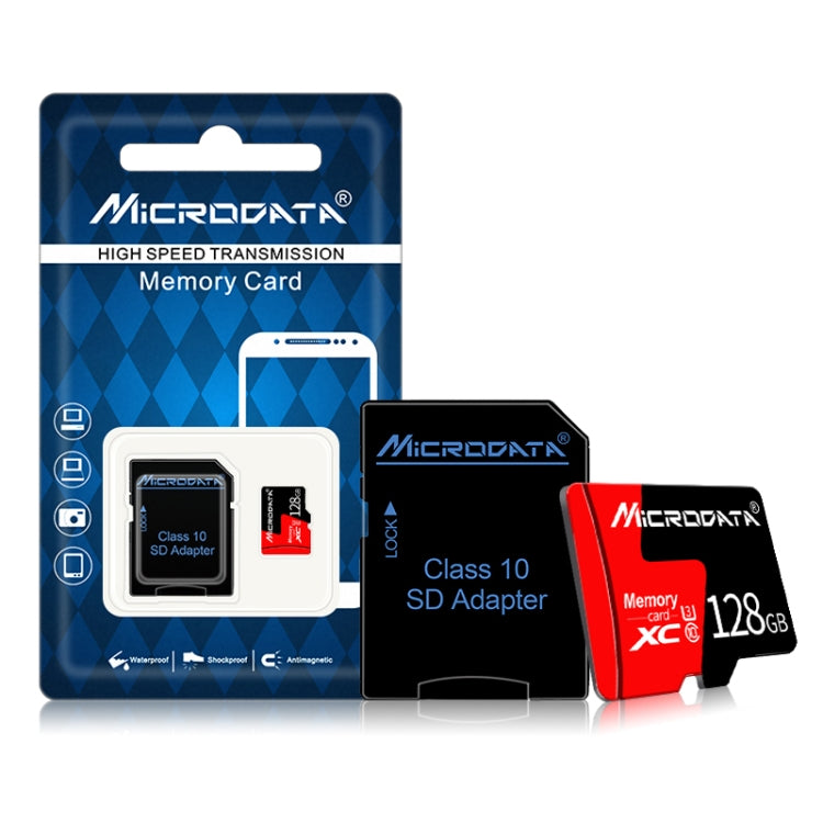 MICRODATA 128GB U3 Red and Black TF(Micro SD) Memory Card - Micro SD Card by MiCRODATA | Online Shopping South Africa | PMC Jewellery | Buy Now Pay Later Mobicred