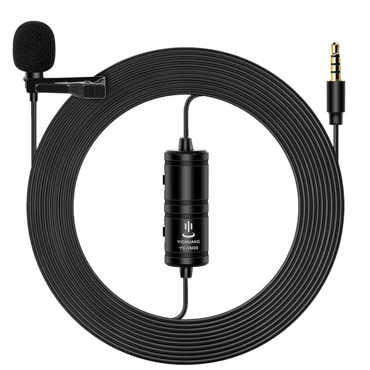 YICHUANG YC-VM20 3.5mm Port Video Recording Omnidirectional Lavalier Microphone, Cable Length: 6m - Microphone by YICHUANG | Online Shopping South Africa | PMC Jewellery | Buy Now Pay Later Mobicred