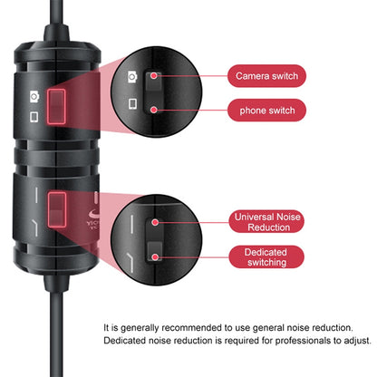 YICHUANG YC-VM20 3.5mm Port Video Recording Omnidirectional Lavalier Microphone, Cable Length: 6m - Microphone by YICHUANG | Online Shopping South Africa | PMC Jewellery | Buy Now Pay Later Mobicred