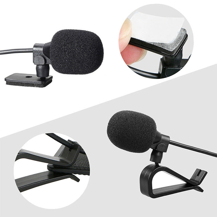 ZJ015MR Stereo 3.5mm Angle Head Plug Car Navigation DVD External Paste Microphone, Length: 3m - Microphone by PMC TechLife | Online Shopping South Africa | PMC TechLife