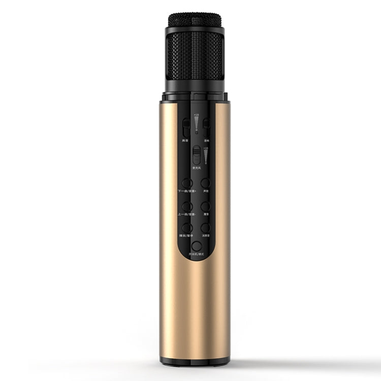 K1 Bluetooth 4.2 Karaoke Live Stereo Sound Wireless Bluetooth Microphone (Gold) - free shipping - PMC Jewellery - Order now!