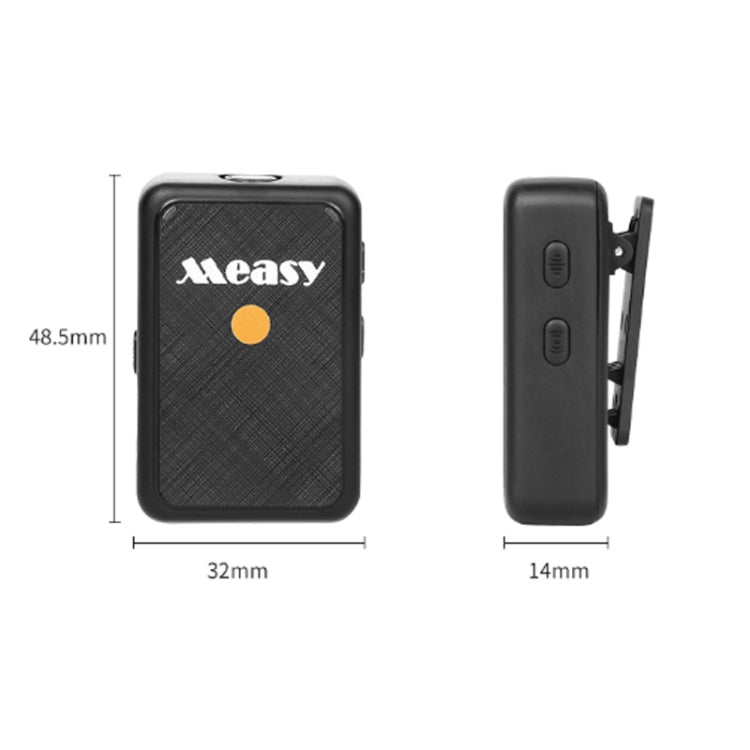 Measy V82 Wireless Recording Lavalier Microphone - Microphone by Measy | Online Shopping South Africa | PMC Jewellery | Buy Now Pay Later Mobicred