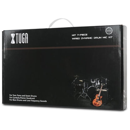 XTUGA MI7-G 7-Piece Wired Dynamic Drum Mic Kit Kick Bass Tom/Snare Cymbals Microphone Set - Microphone by XTUGA | Online Shopping South Africa | PMC Jewellery | Buy Now Pay Later Mobicred